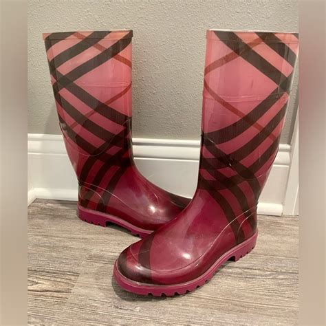 pink burberry rain boots sale|wearing Burberry rain boots.